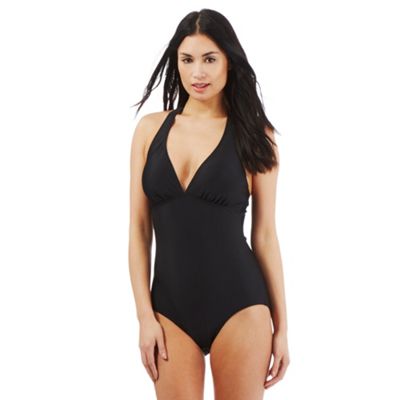 Beach Collection Black halter swimsuit